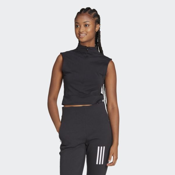 Top Court Sans Manches Adidas Mission Victoire Noir