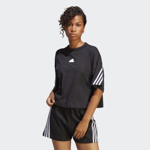T-shirt à 3 Bandes Future Icons Noir Adidas