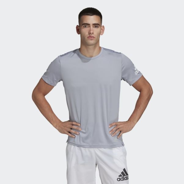 T-shirt Adidas Run It Argenté
