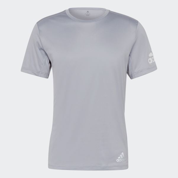 T-shirt Adidas Run It Argenté