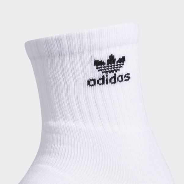 Chaussettes Quart Trèfle 3 Paires Adidas Blanc