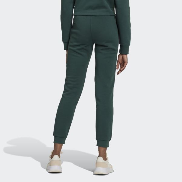 Adidas Pantalon De Jogging Slim Polaire Adicolor Essentials Vert Minéral