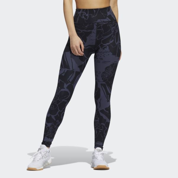 Optime Superher Training 7/8 Leggings Bleu Marine Adidas