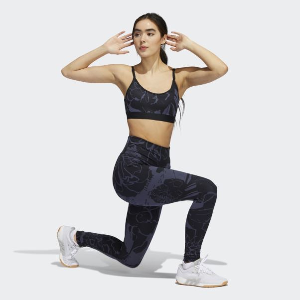 Optime Superher Training 7/8 Leggings Bleu Marine Adidas