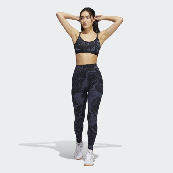 Optime Superher Training 7/8 Leggings Bleu Marine Adidas