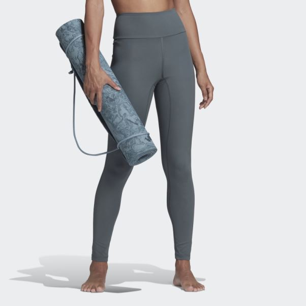 Legging Taille Haute Yoga Essentials Adidas Bleu Oxyde