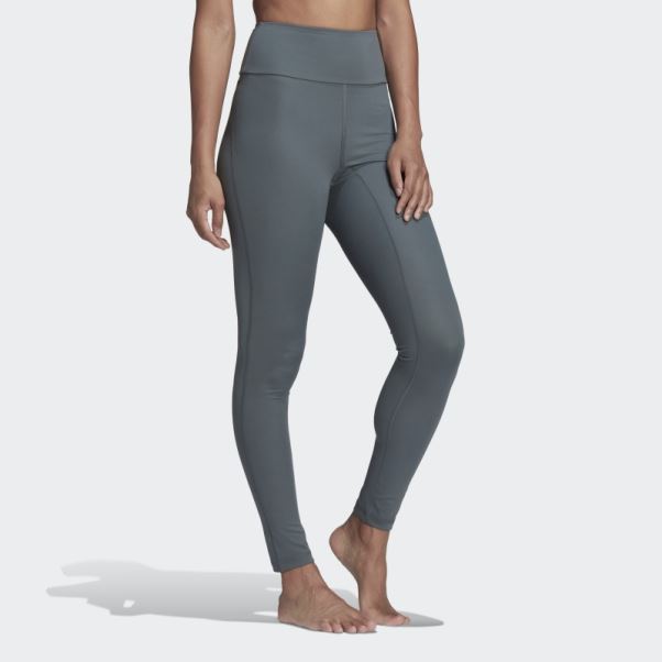 Legging Taille Haute Yoga Essentials Adidas Bleu Oxyde