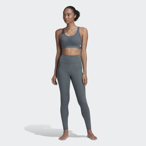 Legging Taille Haute Yoga Essentials Adidas Bleu Oxyde