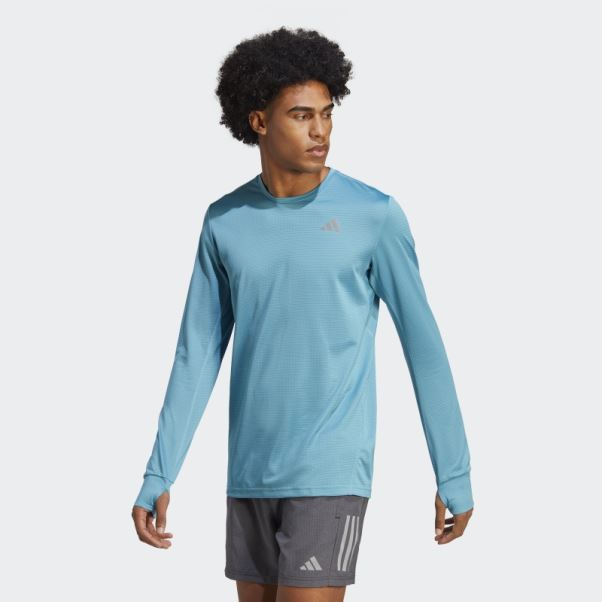 T-shirt à Manches Longues Own The Run Adidas Bleu