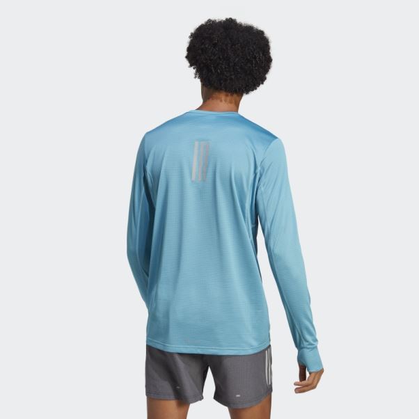T-shirt à Manches Longues Own The Run Adidas Bleu