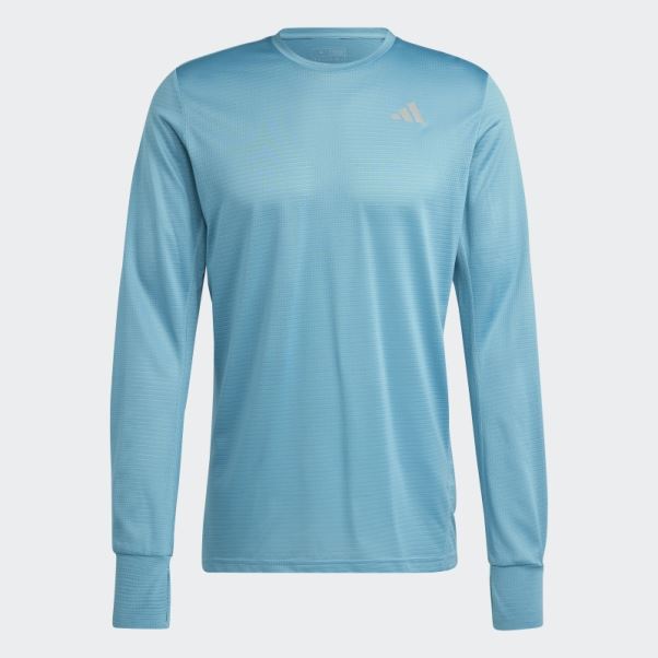 T-shirt à Manches Longues Own The Run Adidas Bleu