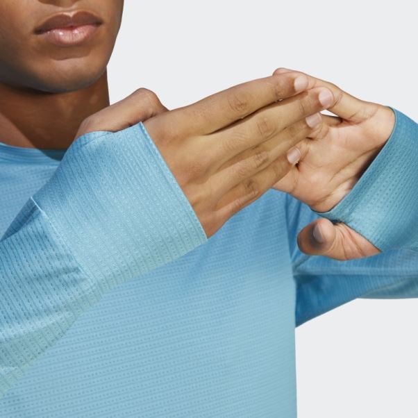 T-shirt à Manches Longues Own The Run Adidas Bleu