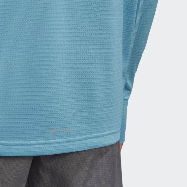 T-shirt à Manches Longues Own The Run Adidas Bleu