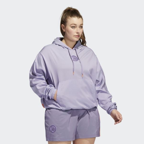 Adidas Lilas Cerceau York City Sweat à Capuche