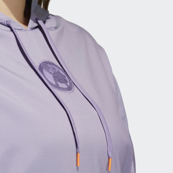 Adidas Lilas Cerceau York City Sweat à Capuche
