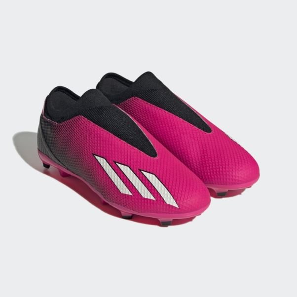 X Speedportal.3 Bottes Sans Lacets Pour Terrain Sec Adidas Rose
