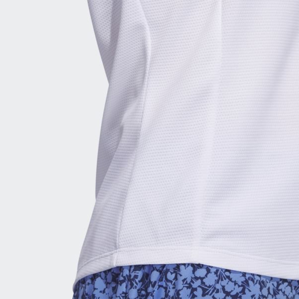 Polo De Golf Texturé Blanc Adidas