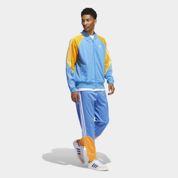 Pantalon De Survêtement Adidas Tricot Sst Doré