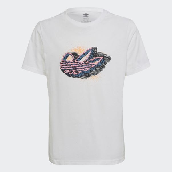 T-shirt Graphique Adidas Blanc Chaud
