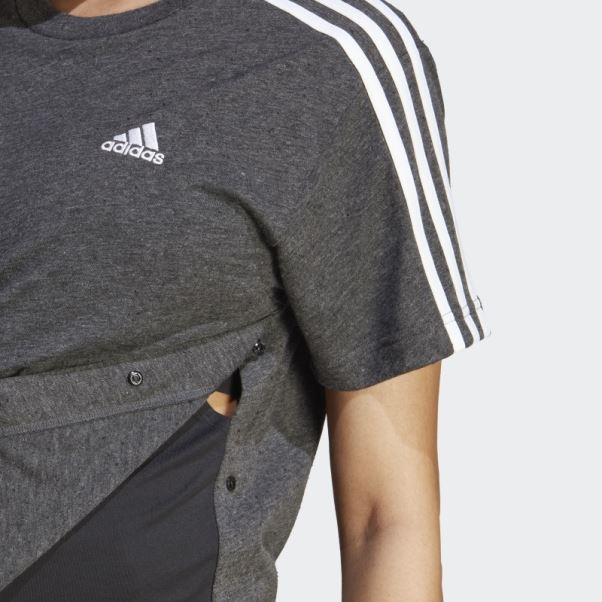 T-shirt De Maternité Adidas Noir Chiné