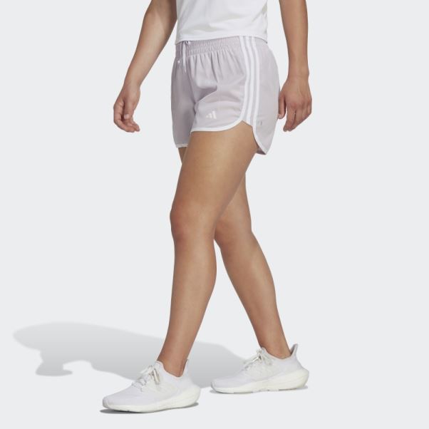 Short De Course Marathon 20 Argent Aube Adidas
