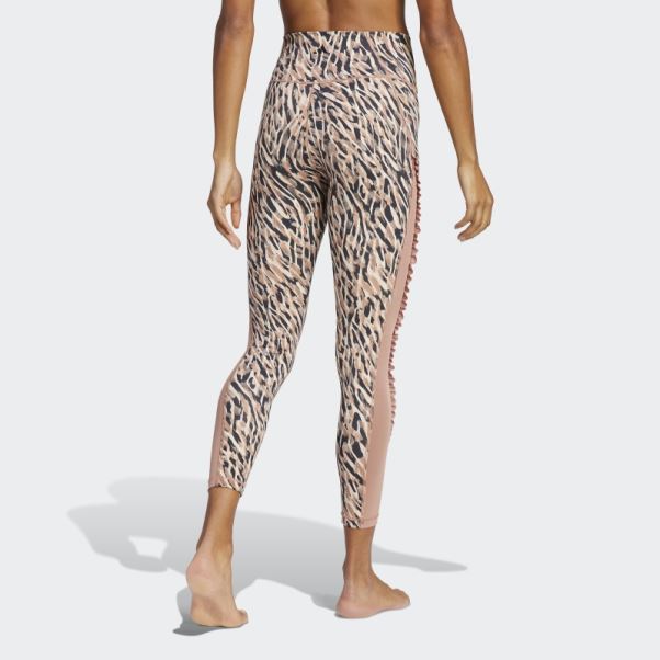 Adidas Leggings écru Teinté Yoga Studio Clash Print 7/8