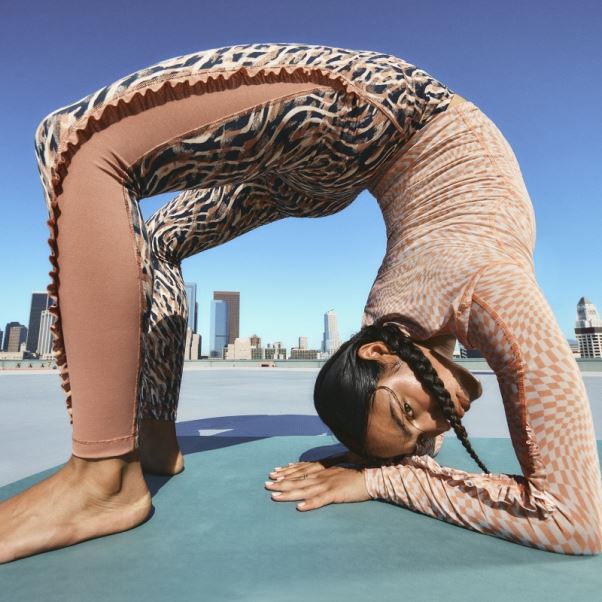 Adidas Leggings écru Teinté Yoga Studio Clash Print 7/8