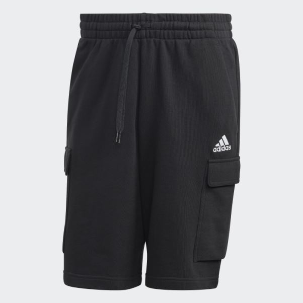 Short Cargo En Molleton Noir Essentials Adidas
