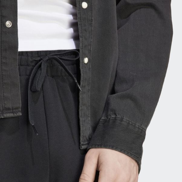 Short Cargo En Molleton Noir Essentials Adidas