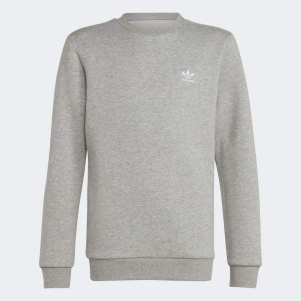 Sweat Adicolor Crew Gris Moyen Adidas