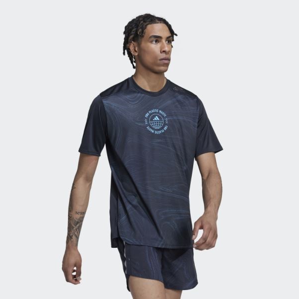 Adidas Conçu Pour Courir Pour Les Océans T-shirt Noir