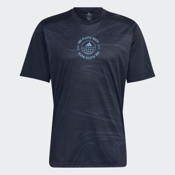Adidas Conçu Pour Courir Pour Les Océans T-shirt Noir