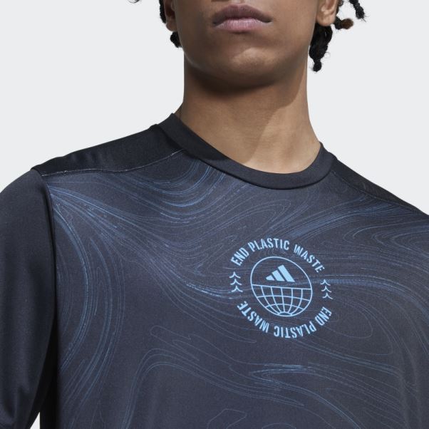 Adidas Conçu Pour Courir Pour Les Océans T-shirt Noir