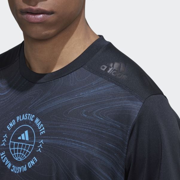 Adidas Conçu Pour Courir Pour Les Océans T-shirt Noir
