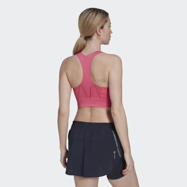 Soutien-gorge De Poche à Maintien Moyen Adidas Running Magenta