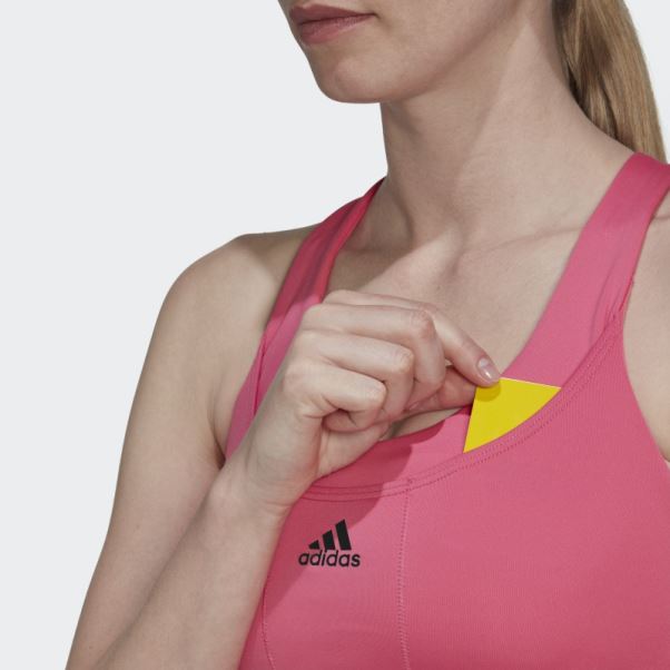 Soutien-gorge De Poche à Maintien Moyen Adidas Running Magenta