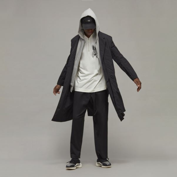 T-shirt élégant Y-3 à Demi-zip à Manches Courtes Adidas