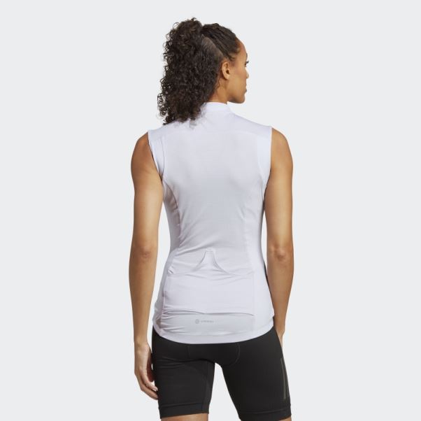 Argent Aube Le Haut De Cyclisme Sans Manches Adidas