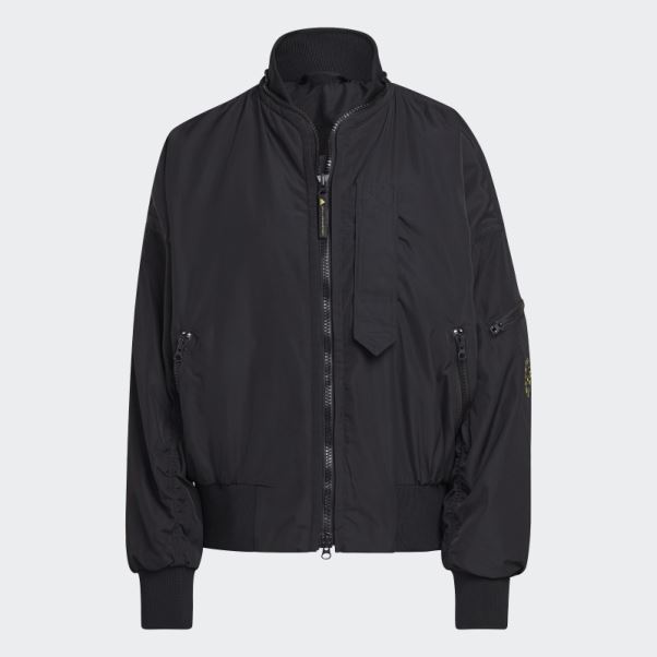 Adidas By Stella Mccartney Blouson Aviateur Tissé Noir