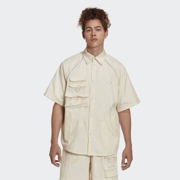 Surchemise Blanche à Manches Courtes Adidas