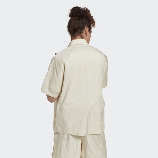 Surchemise Blanche à Manches Courtes Adidas