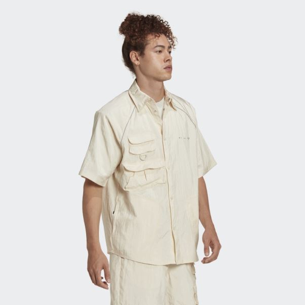 Surchemise Blanche à Manches Courtes Adidas