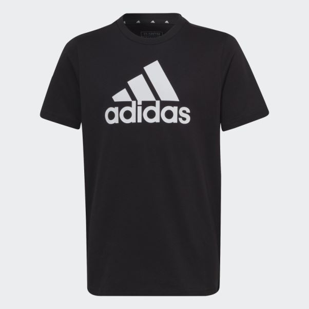 T-shirt Essentiel En Coton à Gros Logo Adidas Noir