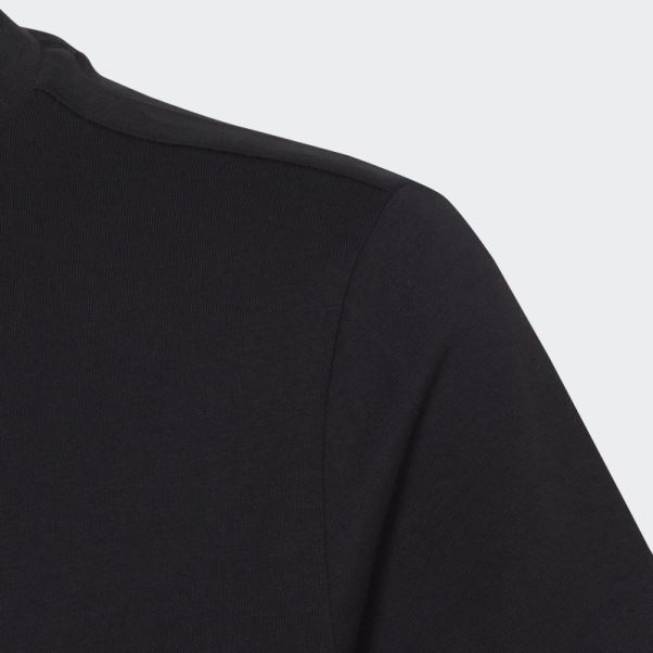 T-shirt Essentiel En Coton à Gros Logo Adidas Noir