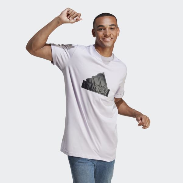 T-shirt Adidas Future Icons Insigne De Sport Argent Aube