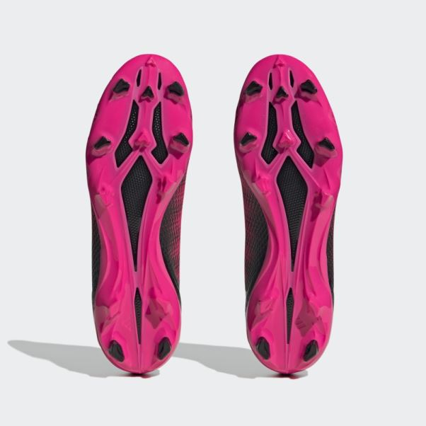 Adidas X Speedportal.3 Chaussures De Sol Ferme Sans Lacets Roses