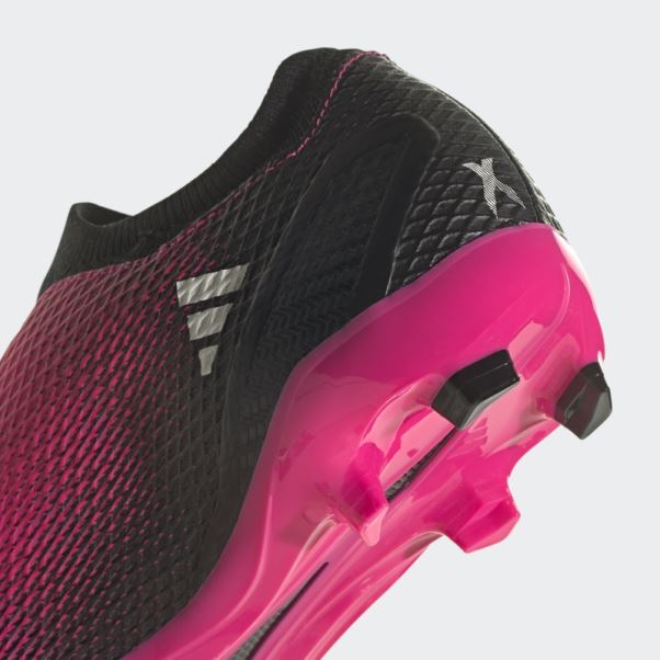 Adidas X Speedportal.3 Chaussures De Sol Ferme Sans Lacets Roses