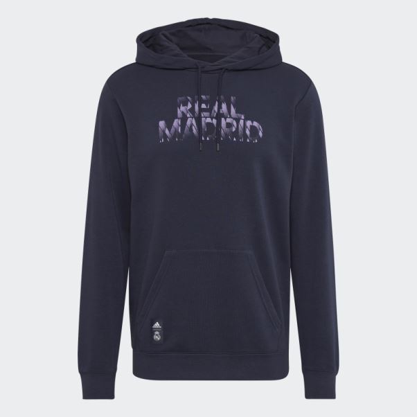 Adidas Sweat A Capuche Real Madrid Dna Graphic Night Navy