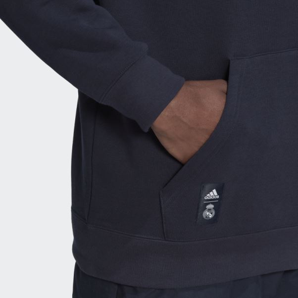Adidas Sweat A Capuche Real Madrid Dna Graphic Night Navy