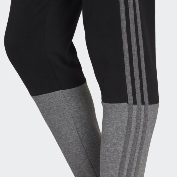 Adidas Pantalon En Molleton Noir Chiné Essentials